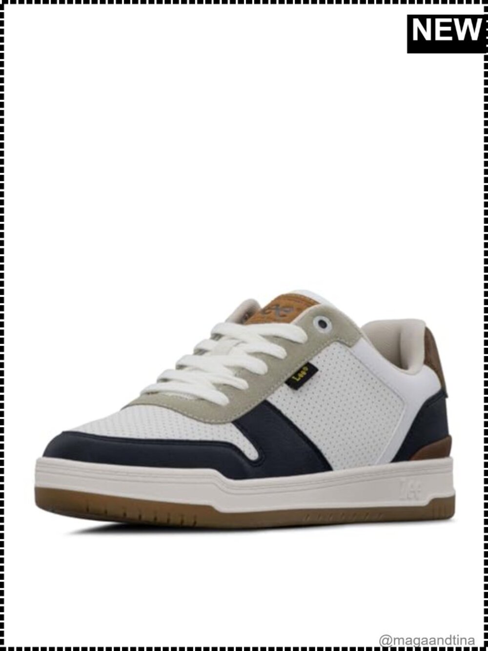 Faux Leather Low Top Court Sneaker Lace Up Cushioned Casual